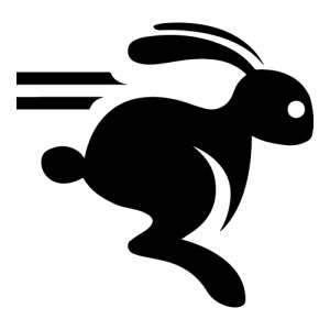 Hopping Rabbit Silhouette